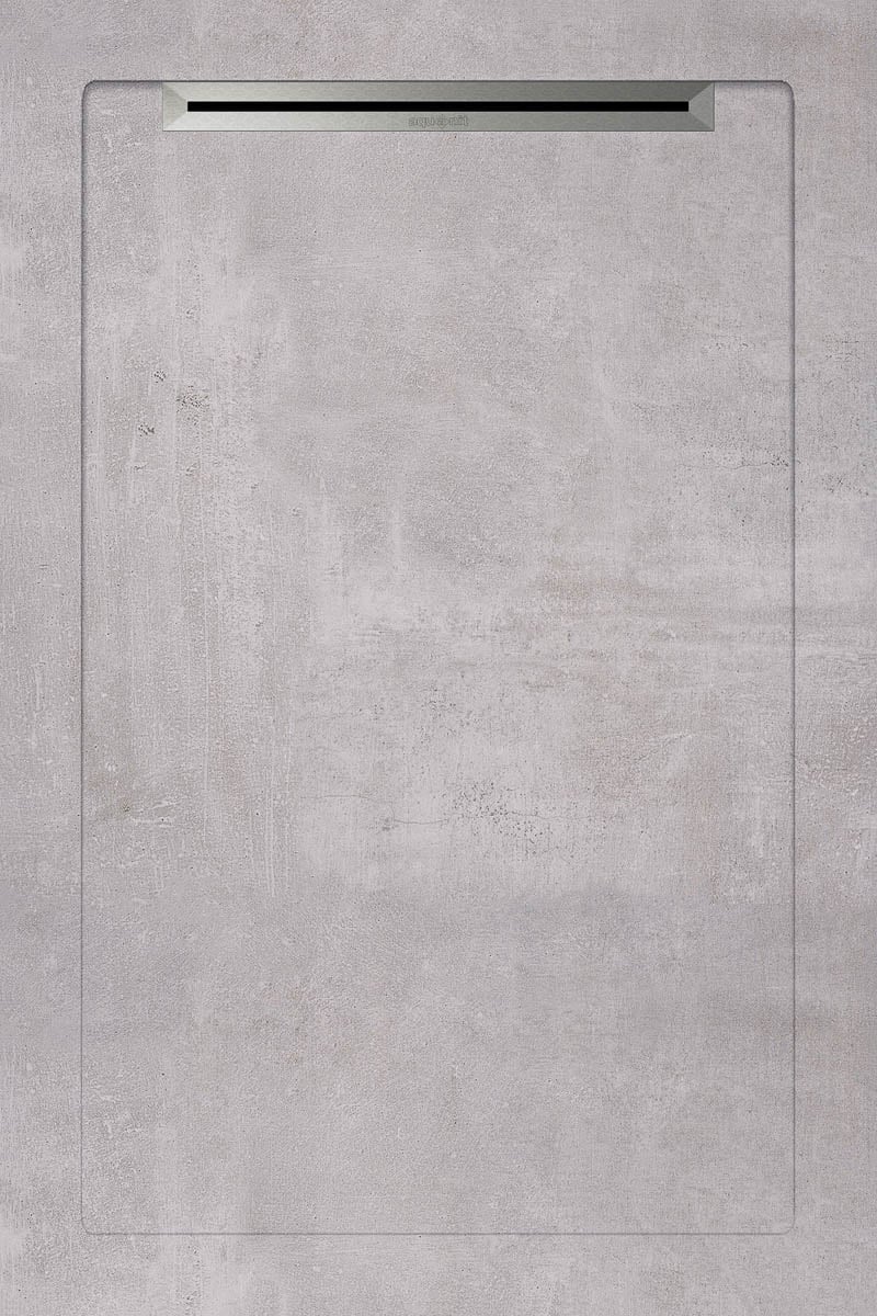 Керамогранитная плитка для душа Seranit 80x120 Aquanit Concrete Grey Slope Line